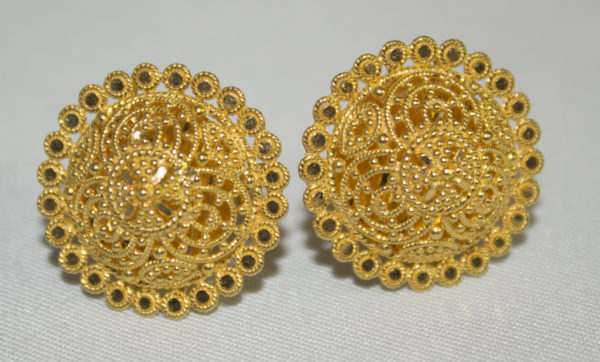 22ct Gold Filigree Stud Earrings