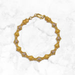 Elegant 22K Gold Floral Bracelet