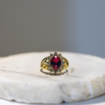 Art Deco Red Stone Ring